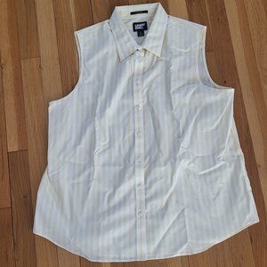 Landsend 100% supima cotton non iron sleeveless blouse